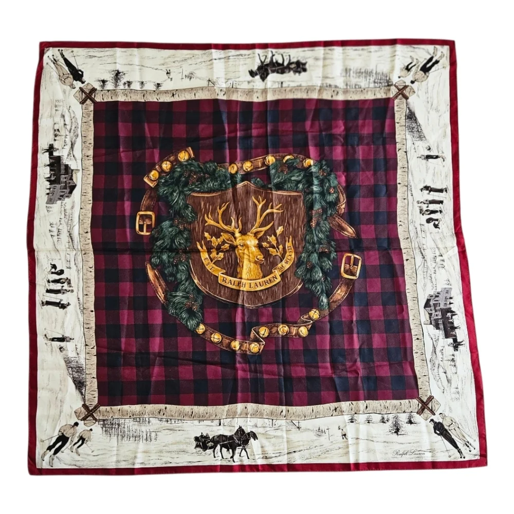 Rare Vintage Ralph Lauren Silk Scarf 35